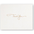Golden Thank You All Occasion Card - Gold Lined Ecru Fastick  Envelope
